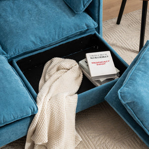 Convertible Combination Sofa With Footstools With Storage