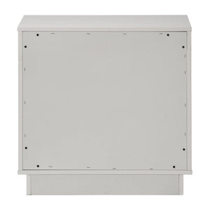 Esther - Nightstand - White / Silver