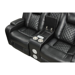Benz - Power Reclining Loveseat With LED Lighting And Built In USB