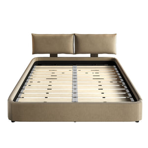 Cloud Bed Frame With Oversized Padded Movable Headboard