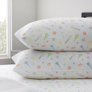 Linenspa Microfiber Twin Bed Sheet Set Sport Pattern