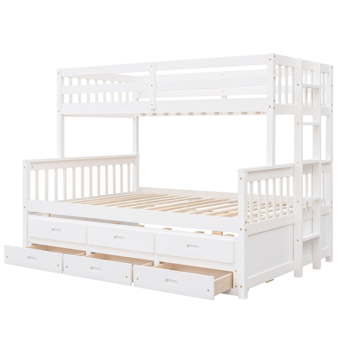 Bunk Bed With Twin Size Trundle And Drawers