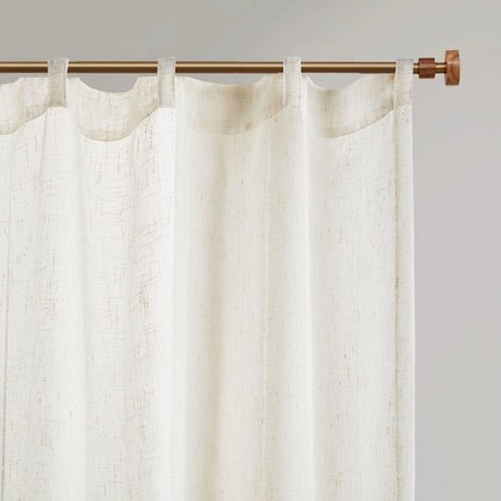 Yarn dye sheer curtain panel pair(2 pcs window panels)