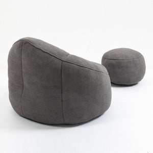 Bedding Bean Bag Sofa Chair High Pressure Foam With Footrest