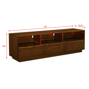 63' Mid-Century Modern TV Stand for TVs up to 75' Walnut