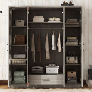 4 Door Wardrobe With 1 Drawer
