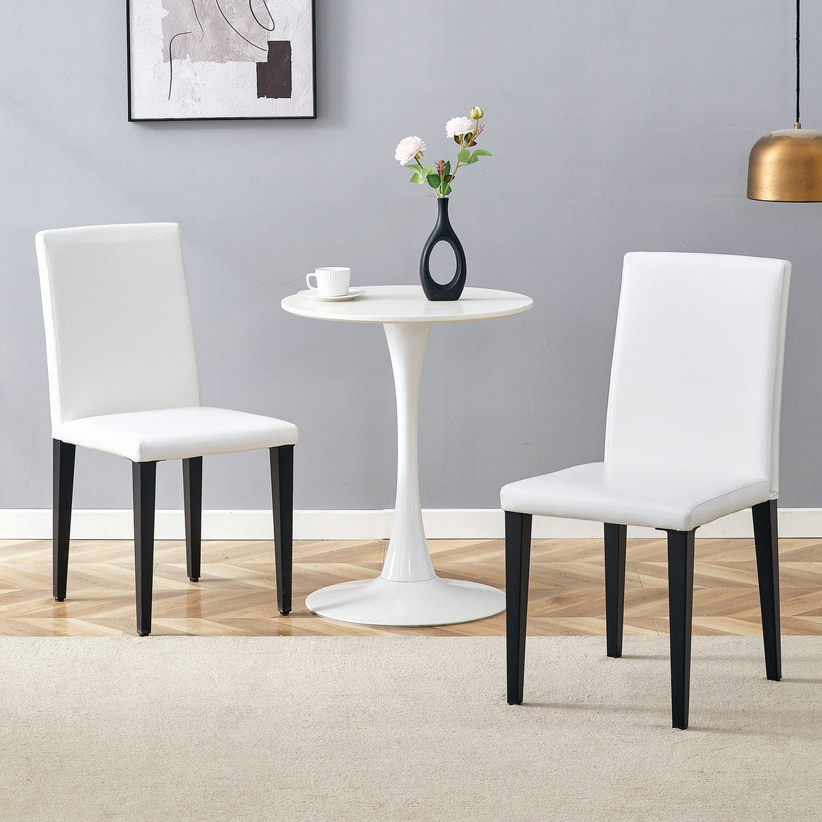 Versatile Dining Chairs With Comfortable Design And Metal Legs