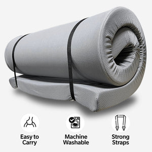 Memory Foam Camping Mattress, Foldable, Portable Comfort With Water Resistant Cover