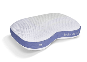 Balance Cuddle Curve 3.X Air-Mesh Pillow with Dri-Tec Moisture-Wicking - White