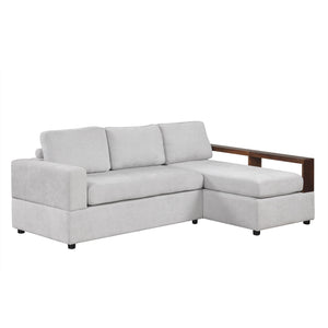 Sectional Sofa Upholstered Sofa Couch With Reversible Armrests For Living Room