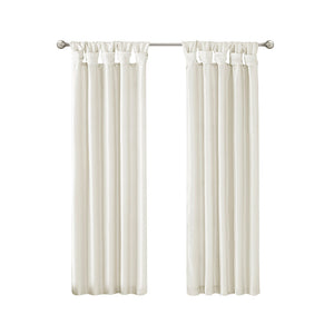 Twist Tab Lined Window Curtain Panel White 50x84'