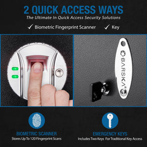 Biometric Rifle Safe with Fingerprint Access – Black