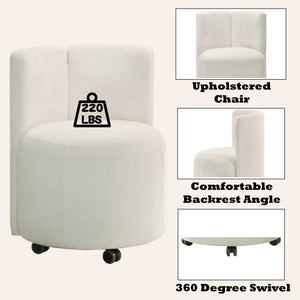 Side Chair With Swivel (Set of 2) - White