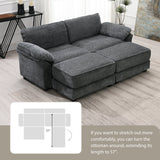 The Adelle Adaptable Gray Chenille Modular Sofa Bed