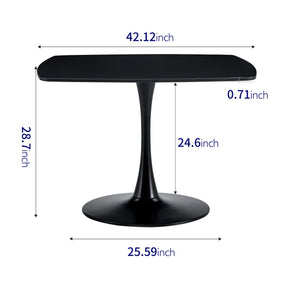 Table Mid-Century Dining Table For 4-6 People With Round Table Top, Pedestal Dining Table, End Table Leisure Coffee Table