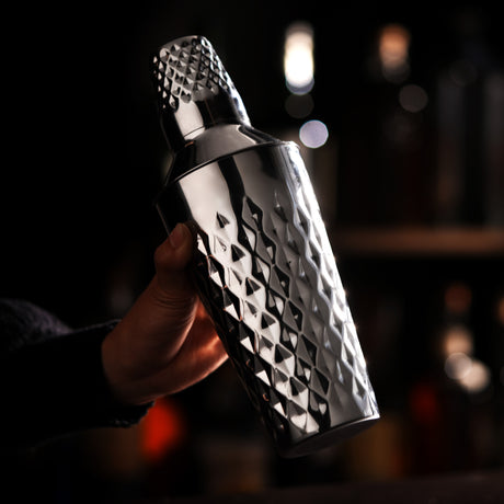 Irving faceted cocktail shaker in silver viski®