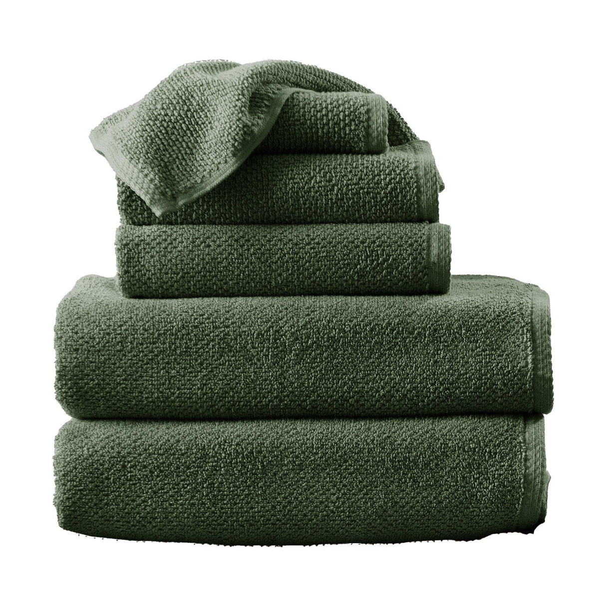 Cotton textured bath towel set - acacia collection
