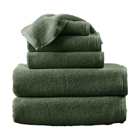 Cotton textured bath towel set - acacia collection