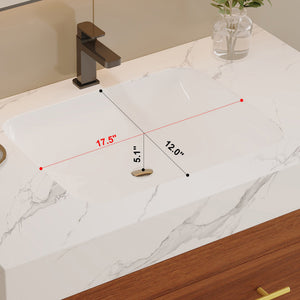 29.9" Modern Free-standing Bathroom Vanity with Sintered Stone Top