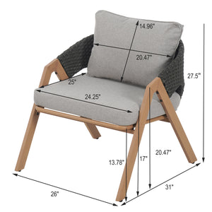 Patio Chair with Cushions (Set of 2)