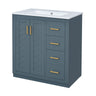 Bathroom Vanity With Sink, Storage Cabinet, Freestanding Set With 3 Drawers & Soft Closing Doors