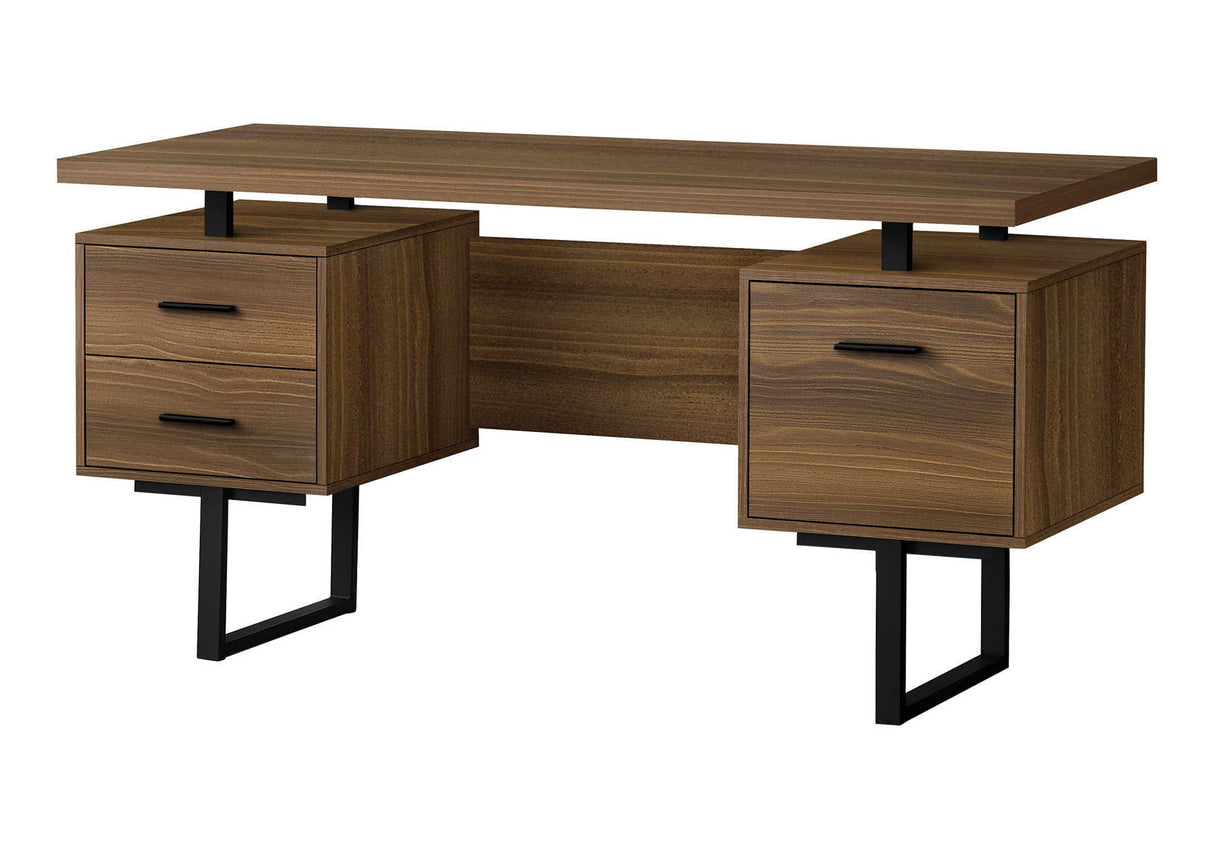 Computer Desk For Home Office, Laptop, Left, Right Set-Up, Storage Drawers, Contemporary & Modern