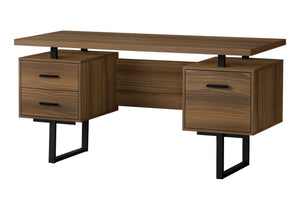 Computer Desk For Home Office, Laptop, Left, Right Set-Up, Storage Drawers, Contemporary & Modern