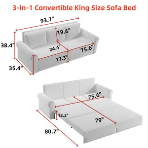 Chesterfield Sofa & Pull Out Bed