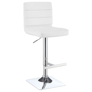 Fresco - Upholstered Adjustable Bar Stool (Set of 2) - White