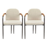 Modern Dining Chair Set With Durable Iron Frame And Comfortable Fabric Upholstery