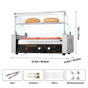 Hot Dog Roller with 7 Rollers and 18 Hot Dogs Capacity