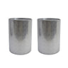 Modern Round Accent Table With Hammered Surface