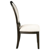 Transitional Oval Dining Chairs, Set of 2