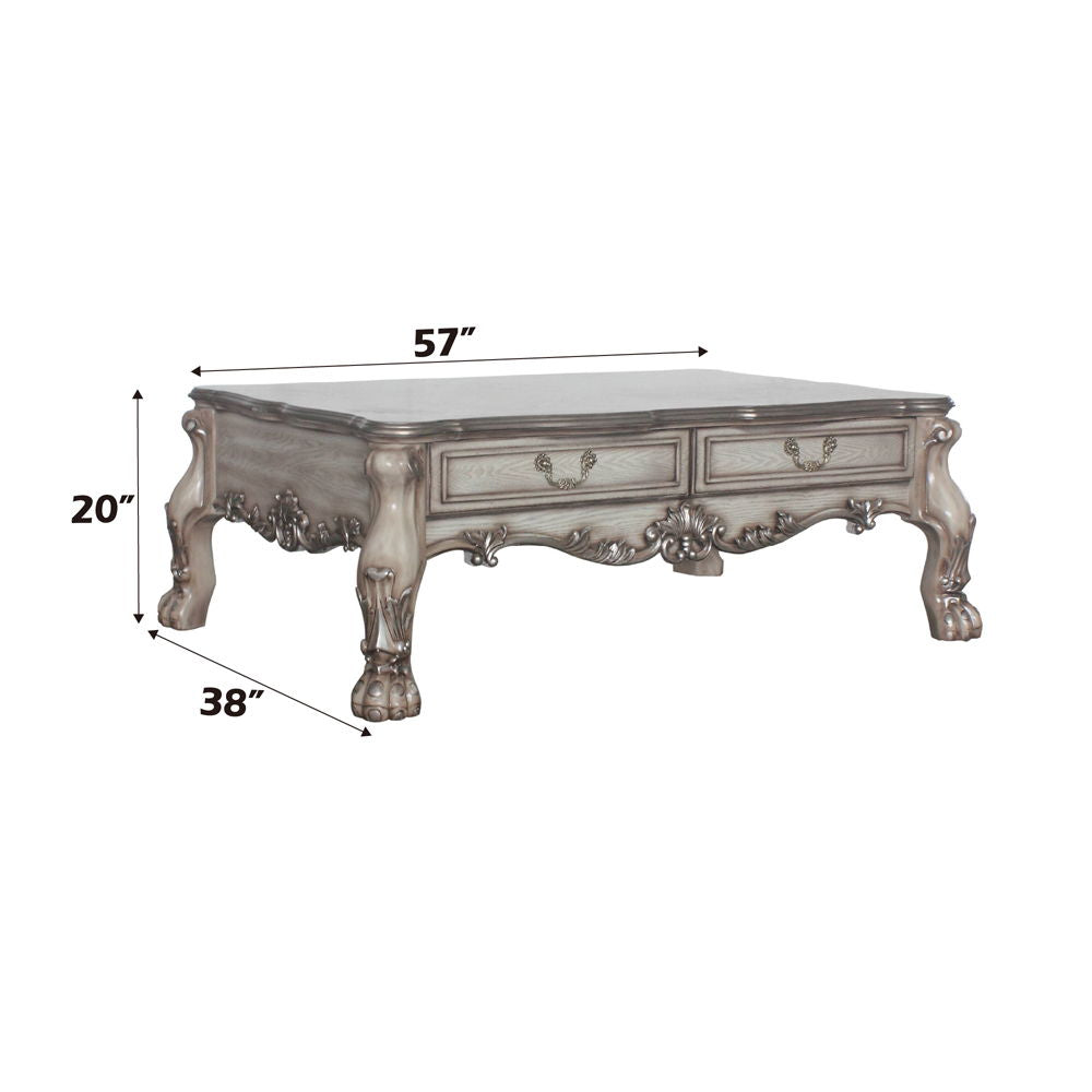 Dresden - 20" Coffee Table - Vintage Bone White