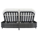 TREXM Outdoor Daybed with Adjustable Backrest