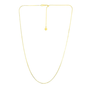 14k Yellow Gold Adjustable Snake Chain 0.85mm