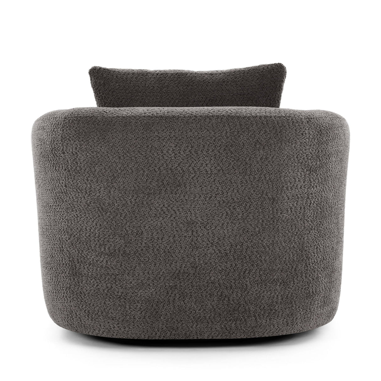 360° Swivel Barrel Sofa Chair With Throw Pillow, Upholstered Accent Chair