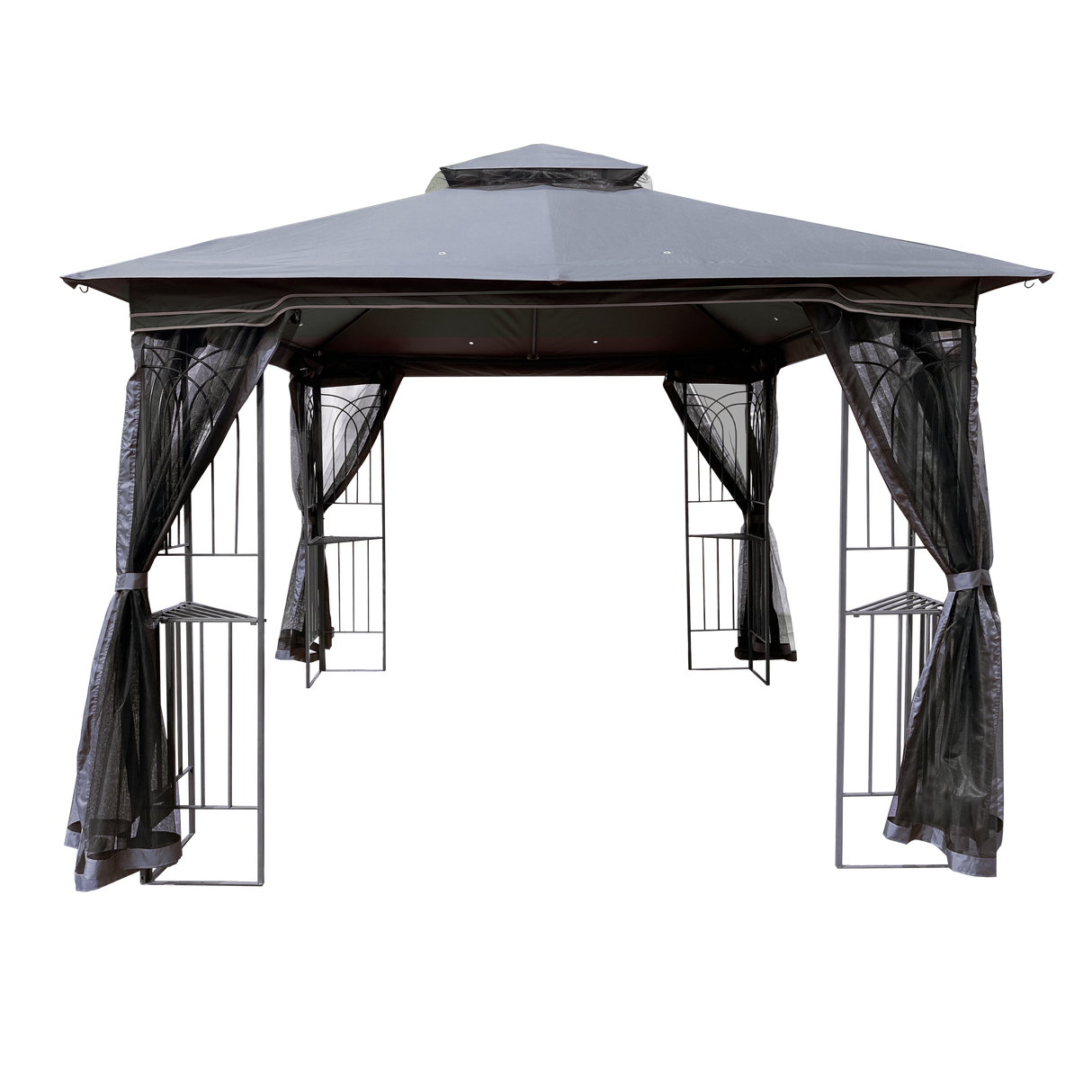 Gazebo tent with double roof & mosquito net