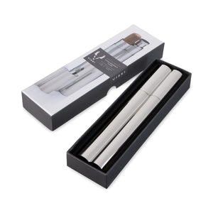 Cigar Holder with 2 oz Flask in Silver Viski®
