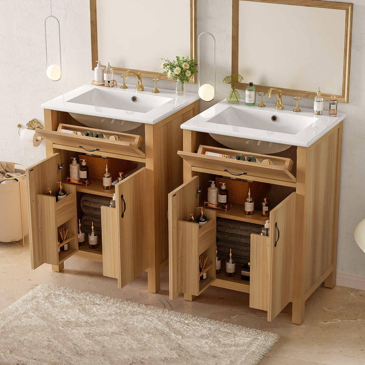 48" Bathroom Vanity with Solid Wood Frame