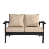 The Superior Comfort All-Weather Wicker Loveseat by Christopher Knight Home