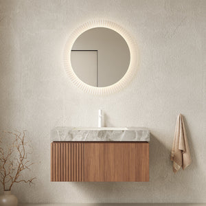 MURI 36" Bathroom Vanity & Sink, Floating Plywood Storage Cabinet with Drawer & Door