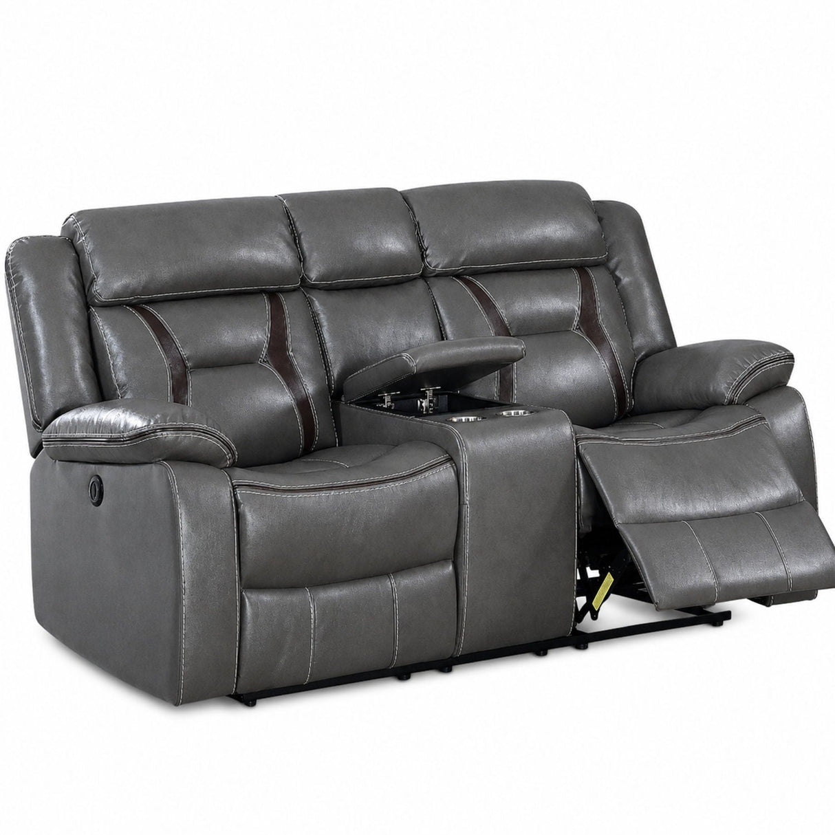 Living Room Set With Pillow Armrest And Tufted Backrest