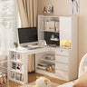 L Shaped Desk with Charger and Drawers