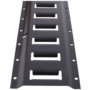 12 Pieces E Track Tie-Down Rail Kit For Trucks, Vans, Garages - Black