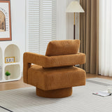 Stonewell Square Swivel Accent Chair with Open Back