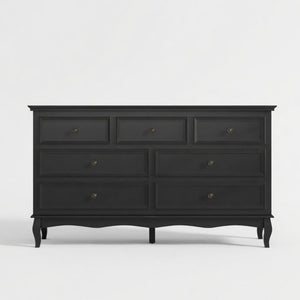 7 Drawer Dresser, Storage Chest - Black