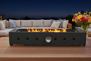 28-Inch Rectangle Fire Pit with 40000 BTU Propane Heating