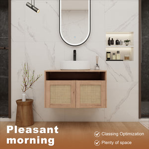 30" Bathroom Vanity with Ceramic Art Sink
