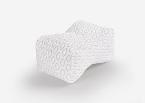 White Cooling Knee Pillow with Ergonomic Support - BEDGEAR